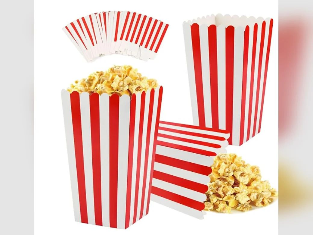 Popcorn-Boxen rot-weiß gestreift